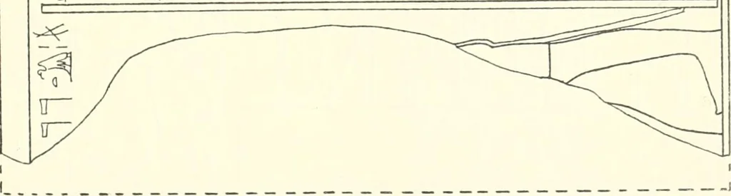 An illustration from Catalogue des monuments et inscriptions de l'Égypte antique / publié sous les auspices de S.A. Abbas II Helmi par la direction générale du Service des antiquités [de l'Égypte] ; par J. de Morgan, U. Bouriant, G. Legrain, G. Jéquier, A. Barsanti, 1894, leaf 50