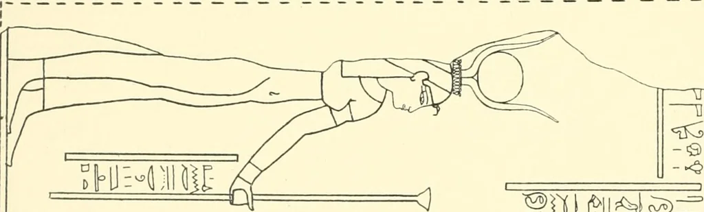 An illustration from Catalogue des monuments et inscriptions de l'Égypte antique / publié sous les auspices de S.A. Abbas II Helmi par la direction générale du Service des antiquités [de l'Égypte] ; par J. de Morgan, U. Bouriant, G. Legrain, G. Jéquier, A. Barsanti, 1894, leaf 65