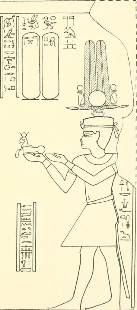An illustration from Catalogue des monuments et inscriptions de l'Égypte antique / publié sous les auspices de S.A. Abbas II Helmi par la direction générale du Service des antiquités [de l'Égypte] ; par J. de Morgan, U. Bouriant, G. Legrain, G. Jéquier, A. Barsanti, 1894, leaf 65