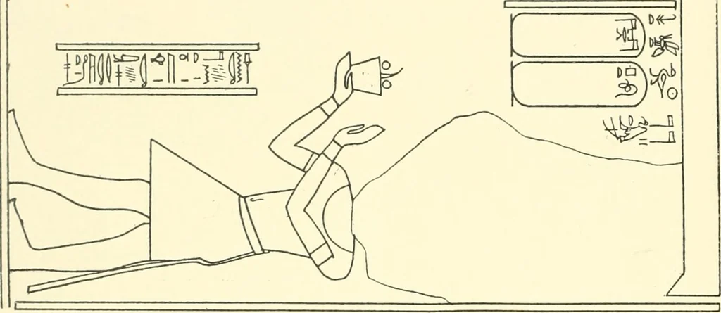 An illustration from Catalogue des monuments et inscriptions de l'Égypte antique / publié sous les auspices de S.A. Abbas II Helmi par la direction générale du Service des antiquités [de l'Égypte] ; par J. de Morgan, U. Bouriant, G. Legrain, G. Jéquier, A. Barsanti, 1894, leaf 71