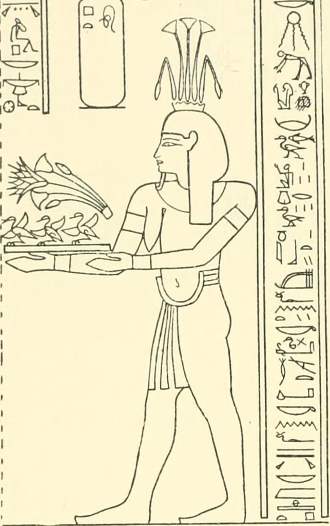 An illustration from Catalogue des monuments et inscriptions de l'Égypte antique / publié sous les auspices de S.A. Abbas II Helmi par la direction générale du Service des antiquités [de l'Égypte] ; par J. de Morgan, U. Bouriant, G. Legrain, G. Jéquier, A. Barsanti, 1894, leaf 75