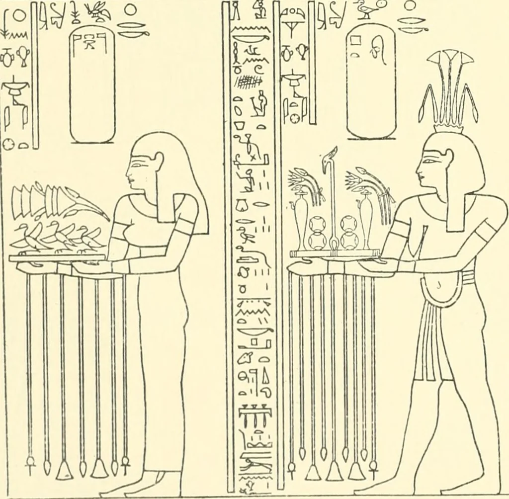 An illustration from Catalogue des monuments et inscriptions de l'Égypte antique / publié sous les auspices de S.A. Abbas II Helmi par la direction générale du Service des antiquités [de l'Égypte] ; par J. de Morgan, U. Bouriant, G. Legrain, G. Jéquier, A. Barsanti, 1894, leaf 75