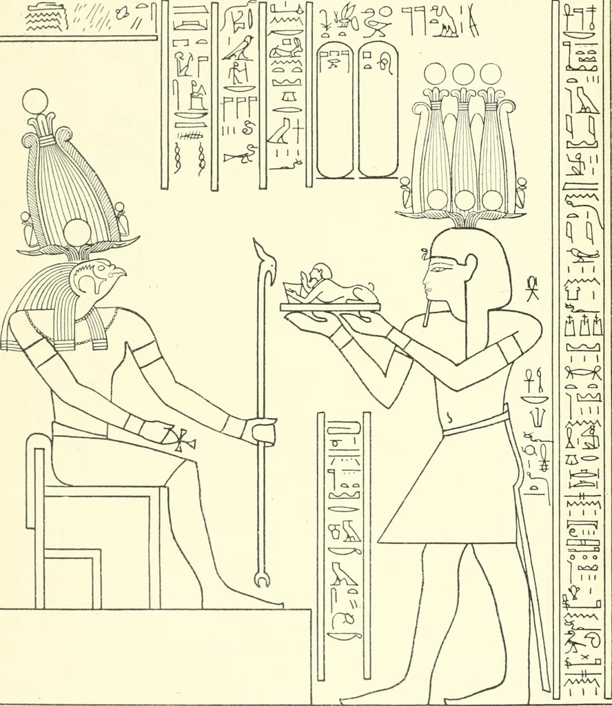 An illustration from Catalogue des monuments et inscriptions de l'Égypte antique / publié sous les auspices de S.A. Abbas II Helmi par la direction générale du Service des antiquités [de l'Égypte] ; par J. de Morgan, U. Bouriant, G. Legrain, G. Jéquier, A. Barsanti, 1894, leaf 89