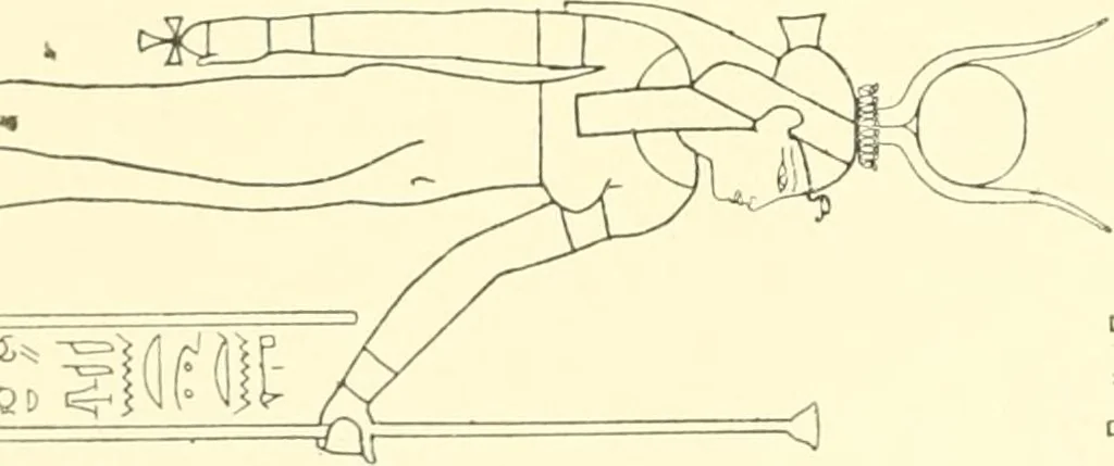 An illustration from Catalogue des monuments et inscriptions de l'Égypte antique / publié sous les auspices de S.A. Abbas II Helmi par la direction générale du Service des antiquités [de l'Égypte] ; par J. de Morgan, U. Bouriant, G. Legrain, G. Jéquier, A. Barsanti, 1894, leaf 99