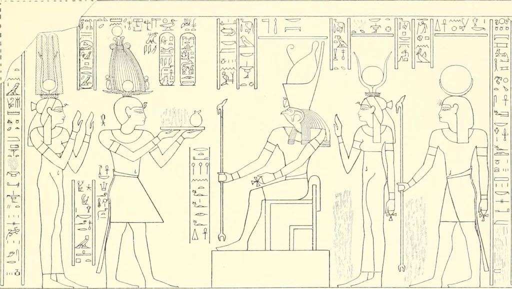 An illustration from Catalogue des monuments et inscriptions de l'Égypte antique / publié sous les auspices de S.A. Abbas II Helmi par la direction générale du Service des antiquités [de l'Égypte] ; par J. de Morgan, U. Bouriant, G. Legrain, G. Jéquier, A. Barsanti, 1894, leaf 100