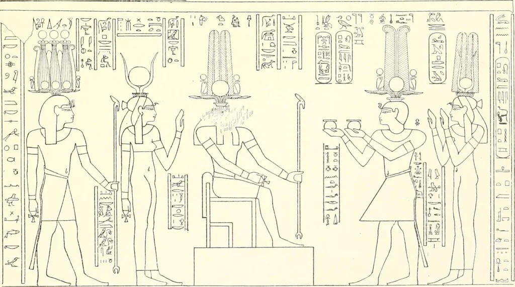 An illustration from Catalogue des monuments et inscriptions de l'Égypte antique / publié sous les auspices de S.A. Abbas II Helmi par la direction générale du Service des antiquités [de l'Égypte] ; par J. de Morgan, U. Bouriant, G. Legrain, G. Jéquier, A. Barsanti, 1894, leaf 100
