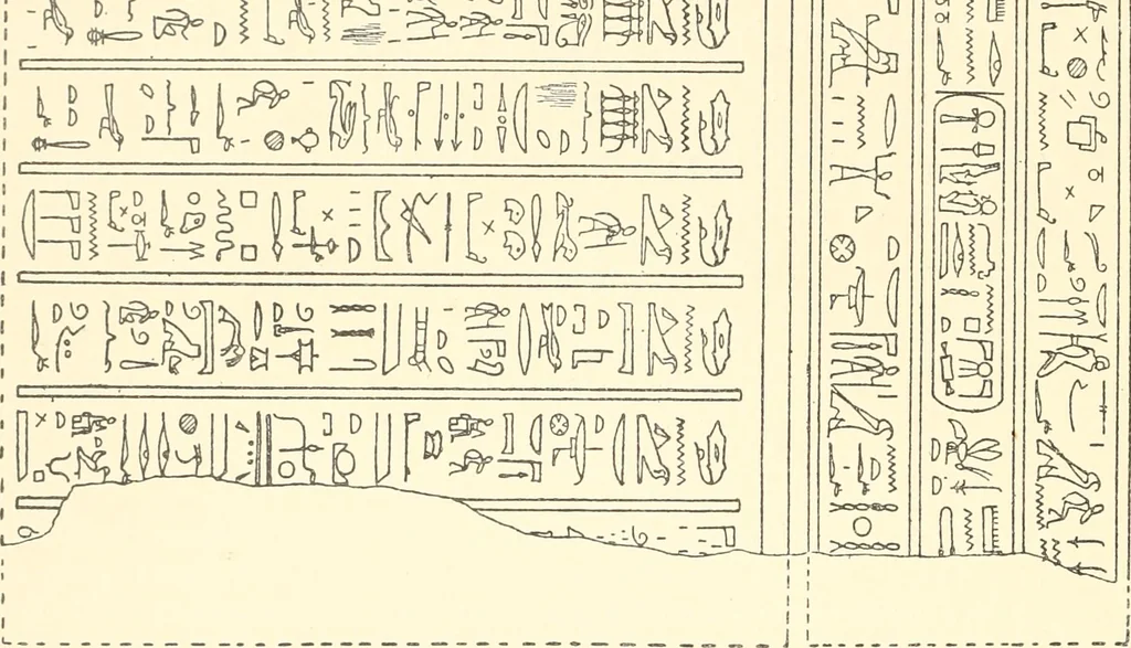 An illustration from Catalogue des monuments et inscriptions de l'Égypte antique / publié sous les auspices de S.A. Abbas II Helmi par la direction générale du Service des antiquités [de l'Égypte] ; par J. de Morgan, U. Bouriant, G. Legrain, G. Jéquier, A. Barsanti, 1894, leaf 11