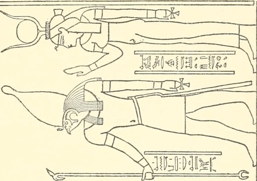 An illustration from Catalogue des monuments et inscriptions de l'Égypte antique / publié sous les auspices de S.A. Abbas II Helmi par la direction générale du Service des antiquités [de l'Égypte] ; par J. de Morgan, U. Bouriant, G. Legrain, G. Jéquier, A. Barsanti, 1894, leaf 12