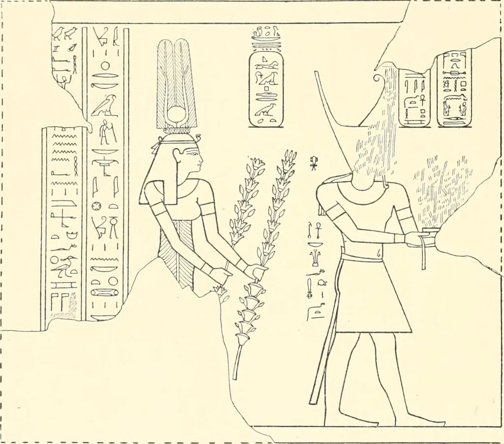 An illustration from Catalogue des monuments et inscriptions de l'Égypte antique / publié sous les auspices de S.A. Abbas II Helmi par la direction générale du Service des antiquités [de l'Égypte] ; par J. de Morgan, U. Bouriant, G. Legrain, G. Jéquier, A. Barsanti, 1894, leaf 125