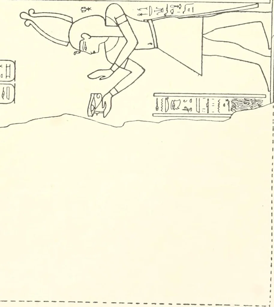 An illustration from Catalogue des monuments et inscriptions de l'Égypte antique / publié sous les auspices de S.A. Abbas II Helmi par la direction générale du Service des antiquités [de l'Égypte] ; par J. de Morgan, U. Bouriant, G. Legrain, G. Jéquier, A. Barsanti, 1894, leaf 22