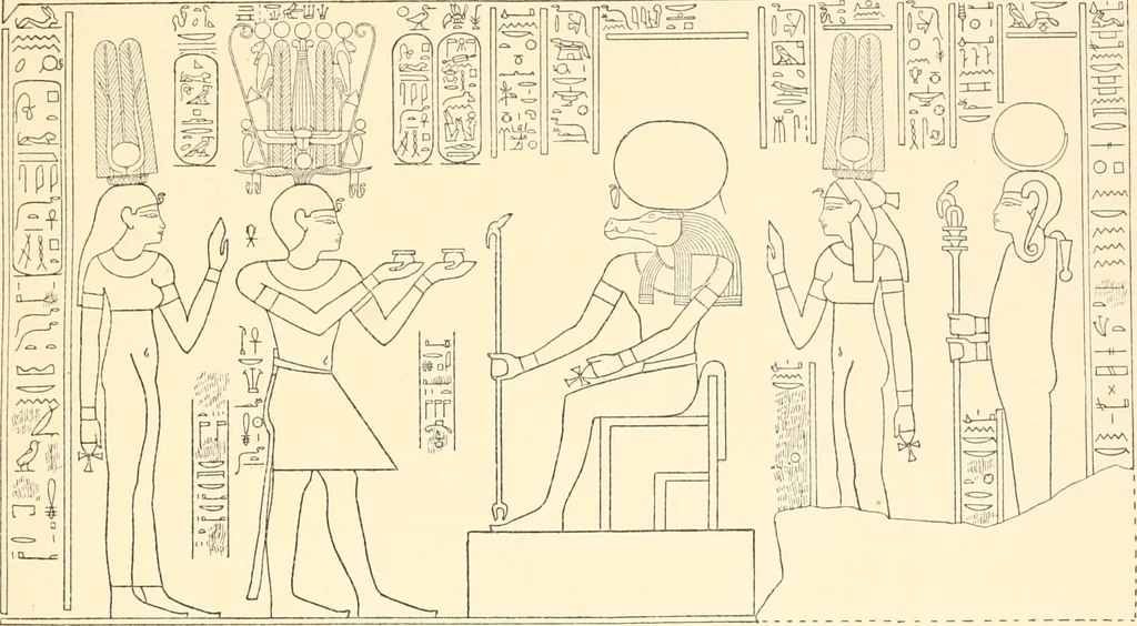 An illustration from Catalogue des monuments et inscriptions de l'Égypte antique / publié sous les auspices de S.A. Abbas II Helmi par la direction générale du Service des antiquités [de l'Égypte] ; par J. de Morgan, U. Bouriant, G. Legrain, G. Jéquier, A. Barsanti, 1894, leaf 40