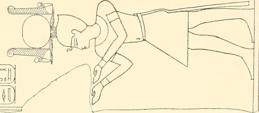 An illustration from Catalogue des monuments et inscriptions de l'Égypte antique / publié sous les auspices de S.A. Abbas II Helmi par la direction générale du Service des antiquités [de l'Égypte] ; par J. de Morgan, U. Bouriant, G. Legrain, G. Jéquier, A. Barsanti, 1894, leaf 44