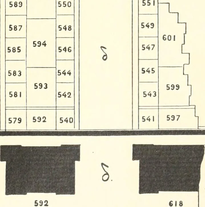 An illustration from Catalogue des monuments et inscriptions de l'Égypte antique / publié sous les auspices de S.A. Abbas II Helmi par la direction générale du Service des antiquités [de l'Égypte] ; par J. de Morgan, U. Bouriant, G. Legrain, G. Jéquier, A. Barsanti, 1894, leaf 54