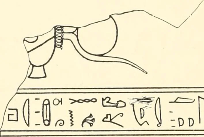 An illustration from Catalogue des monuments et inscriptions de l'Égypte antique / publié sous les auspices de S.A. Abbas II Helmi par la direction générale du Service des antiquités [de l'Égypte] ; par J. de Morgan, U. Bouriant, G. Legrain, G. Jéquier, A. Barsanti, 1894, leaf 65