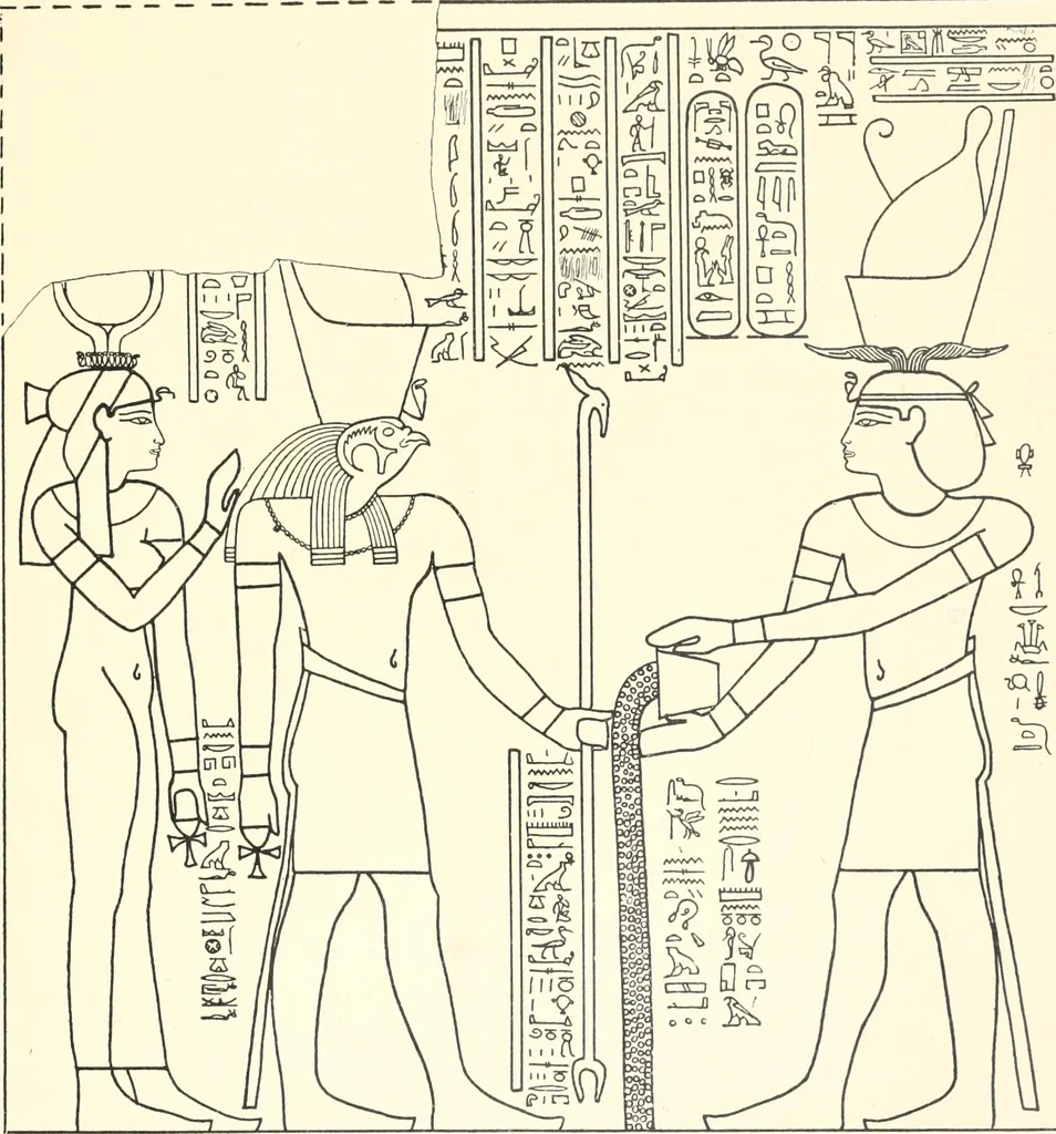 An illustration from Catalogue des monuments et inscriptions de l'Égypte antique / publié sous les auspices de S.A. Abbas II Helmi par la direction générale du Service des antiquités [de l'Égypte] ; par J. de Morgan, U. Bouriant, G. Legrain, G. Jéquier, A. Barsanti, 1894, leaf 72
