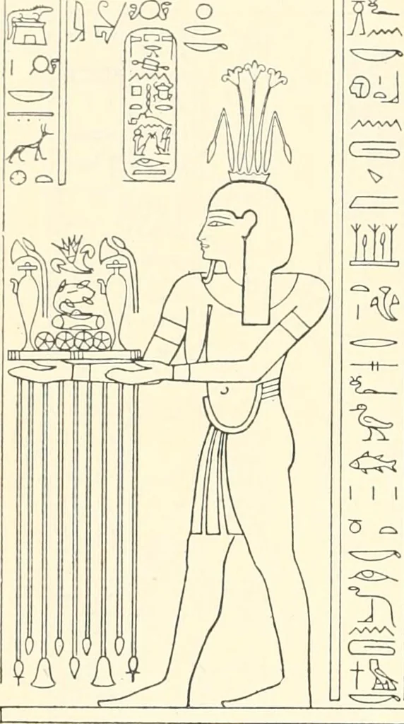 An illustration from Catalogue des monuments et inscriptions de l'Égypte antique / publié sous les auspices de S.A. Abbas II Helmi par la direction générale du Service des antiquités [de l'Égypte] ; par J. de Morgan, U. Bouriant, G. Legrain, G. Jéquier, A. Barsanti, 1894, leaf 81