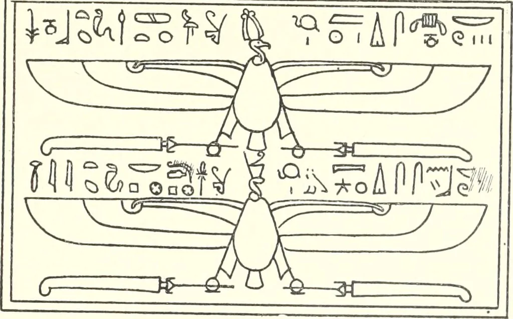 An illustration from Catalogue des monuments et inscriptions de l'Égypte antique / publié sous les auspices de S.A. Abbas II Helmi par la direction générale du Service des antiquités [de l'Égypte] ; par J. de Morgan, U. Bouriant, G. Legrain, G. Jéquier, A. Barsanti, 1894, leaf 88