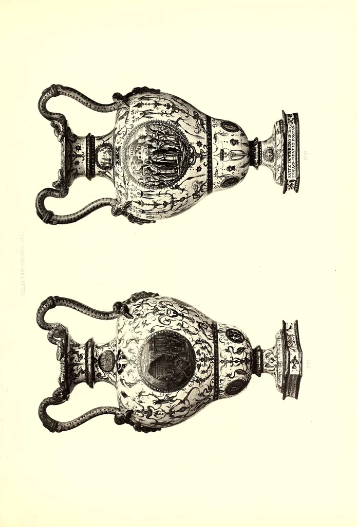 An illustration from Catalogue des objets d'art de Haute Curiosite et d'ameublement : composant l'importante collection de M. CH. Stein, 1886, leaf 67