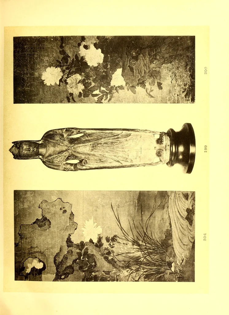 An illustration from Catalogue des objets d'art et de haute curiosite de l'antiquite, du moyen age, de la renaissance et autres faiences italienneres emaillees des Robbia, porcelaines de saxe, iboires - objets varies - bijoux, bois sculptes, marbres, pierres, terres cuites, bronzes Italiens, sculptures Egyptinnes et Grecques en marbre, terres cuites et bronzes greos et romains, faiences orientales: importante serie de rhages, manuscrits persans, sculptures et peintures Chinoises bronze de mossoul, tableaux anciens .., 1914, leaf 183