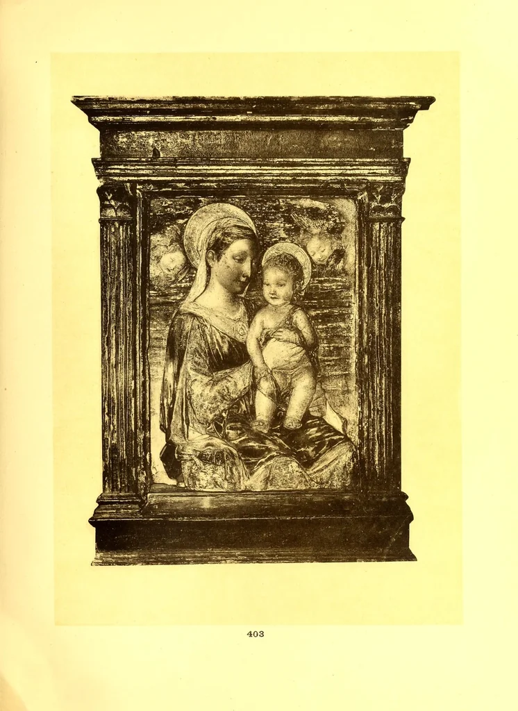 An illustration from Catalogue des objets d'art et de haute curiosite de l'antiquite, du moyen age, de la renaissance et autres faiences italienneres emaillees des Robbia, porcelaines de saxe, iboires - objets varies - bijoux, bois sculptes, marbres, pierres, terres cuites, bronzes Italiens, sculptures Egyptinnes et Grecques en marbre, terres cuites et bronzes greos et romains, faiences orientales: importante serie de rhages, manuscrits persans, sculptures et peintures Chinoises bronze de mossoul, tableaux anciens .., 1914, leaf 303