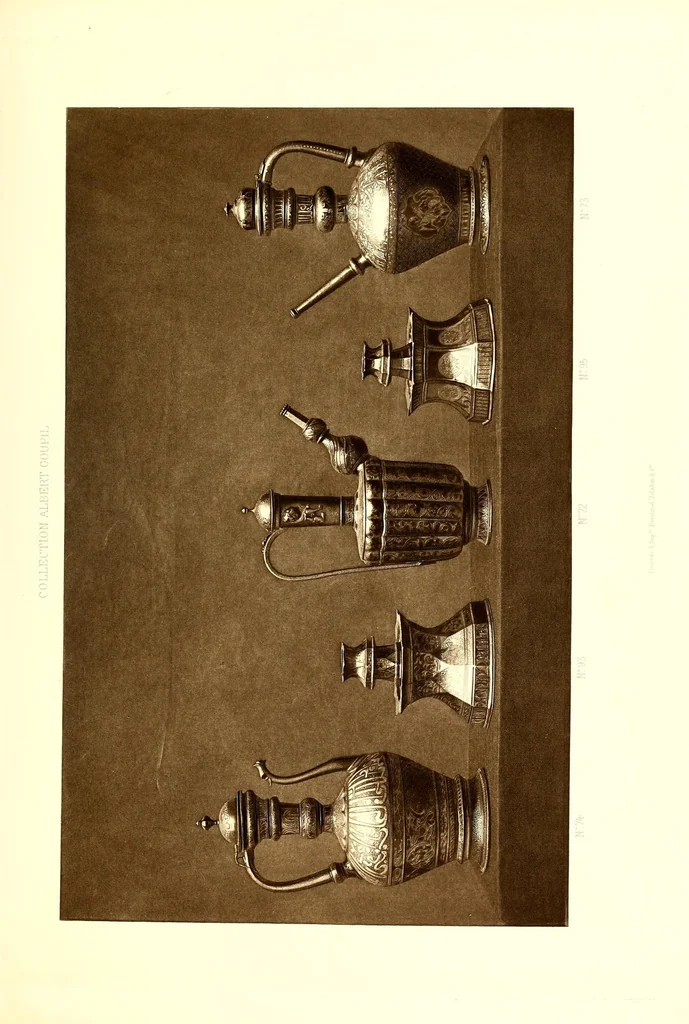 An illustration from Catalogue des objets d'art de l'orient et de l'occident tableaux dessins : composant la collection de feu M. Albert Goupil, 1888, leaf 49