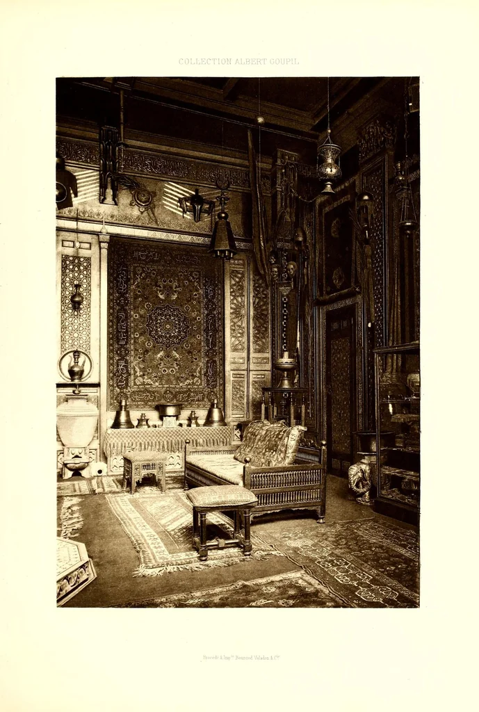 An illustration from Catalogue des objets d'art de l'orient et de l'occident tableaux dessins : composant la collection de feu M. Albert Goupil, 1888, leaf 77