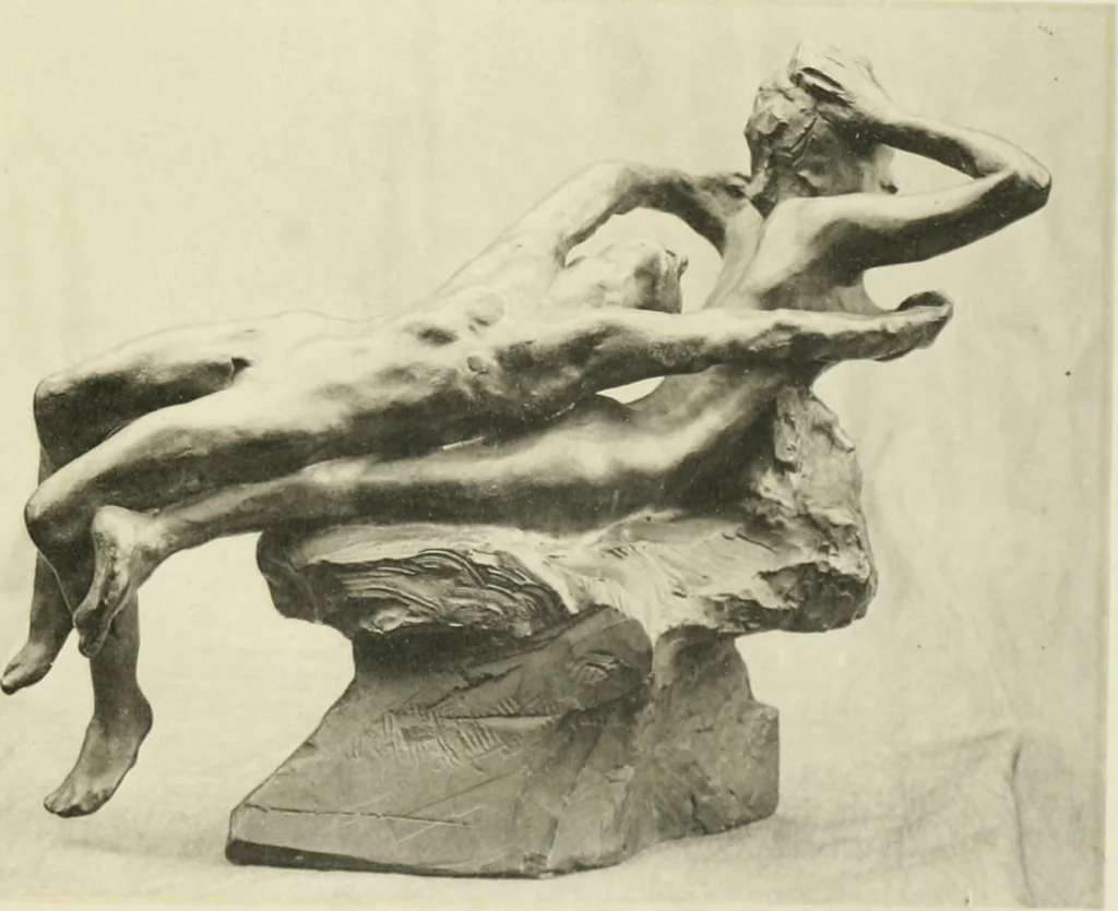 An illustration from Catalogue des tableaux modernes ... sculptures ... tableaux anciens ... tapis-series ... de Ferrare (Italie) 16e siècle ... provenant de la collection de feu Madame A.C... d'A... dont la vente aux enchères ... 14 mai 1920, 1920, leaf 58