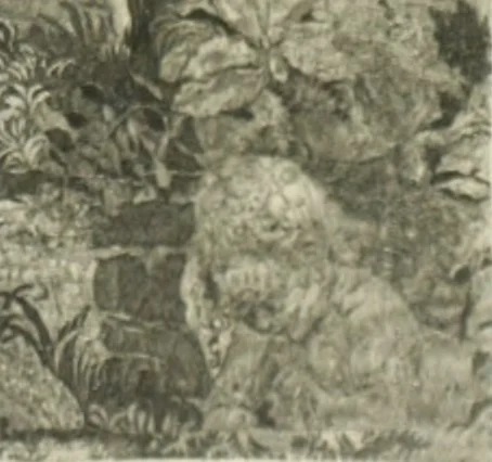 An illustration from Catalogue des tableaux modernes ... sculptures ... tableaux anciens ... tapis-series ... de Ferrare (Italie) 16e siècle ... provenant de la collection de feu Madame A.C... d'A... dont la vente aux enchères ... 14 mai 1920, 1920, leaf 86