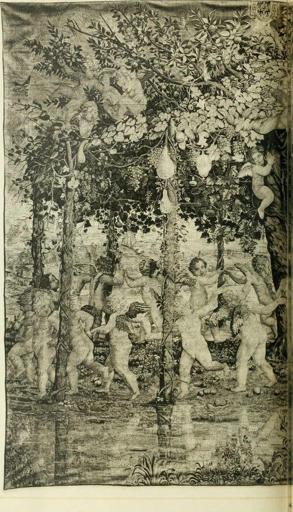 An illustration from Catalogue des tableaux modernes ... sculptures ... tableaux anciens ... tapis-series ... de Ferrare (Italie) 16e siècle ... provenant de la collection de feu Madame A.C... d'A... dont la vente aux enchères ... 14 mai 1920, 1920, leaf 89