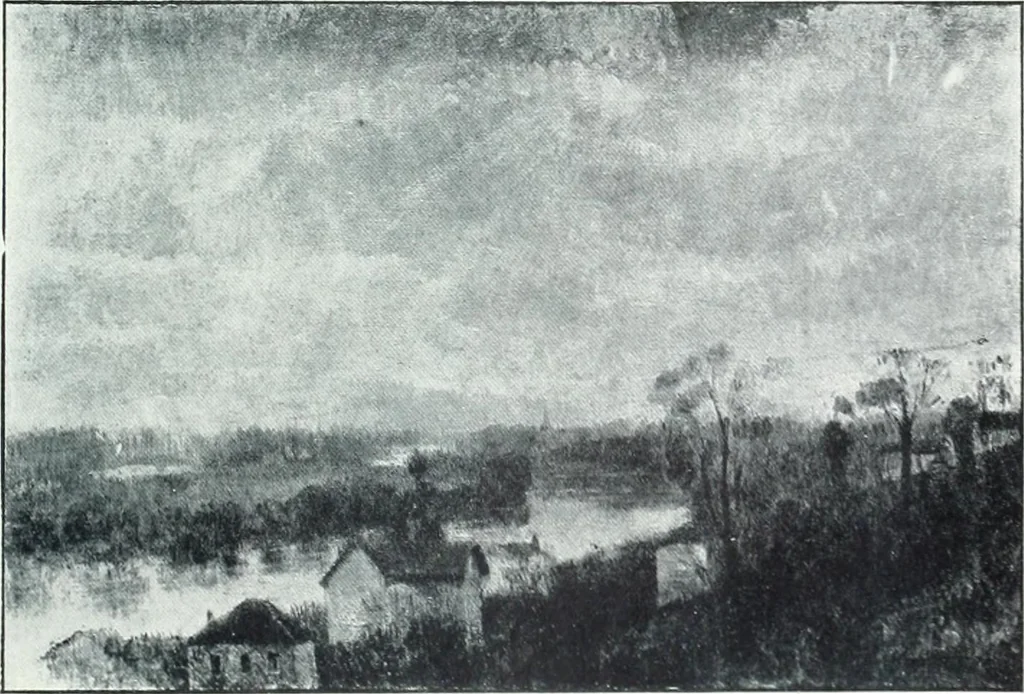 An illustration from Catalogue des tableaux modernes, aquarelles, pastels, dessins, sculptures, objets d'art, composant la collection de m. Arsène Alexandre et dont la vente aura lieu à Paris, Galerie Georges Petit ... les ... 18 et ... 19 mai 1903 .., 1903, leaf 32