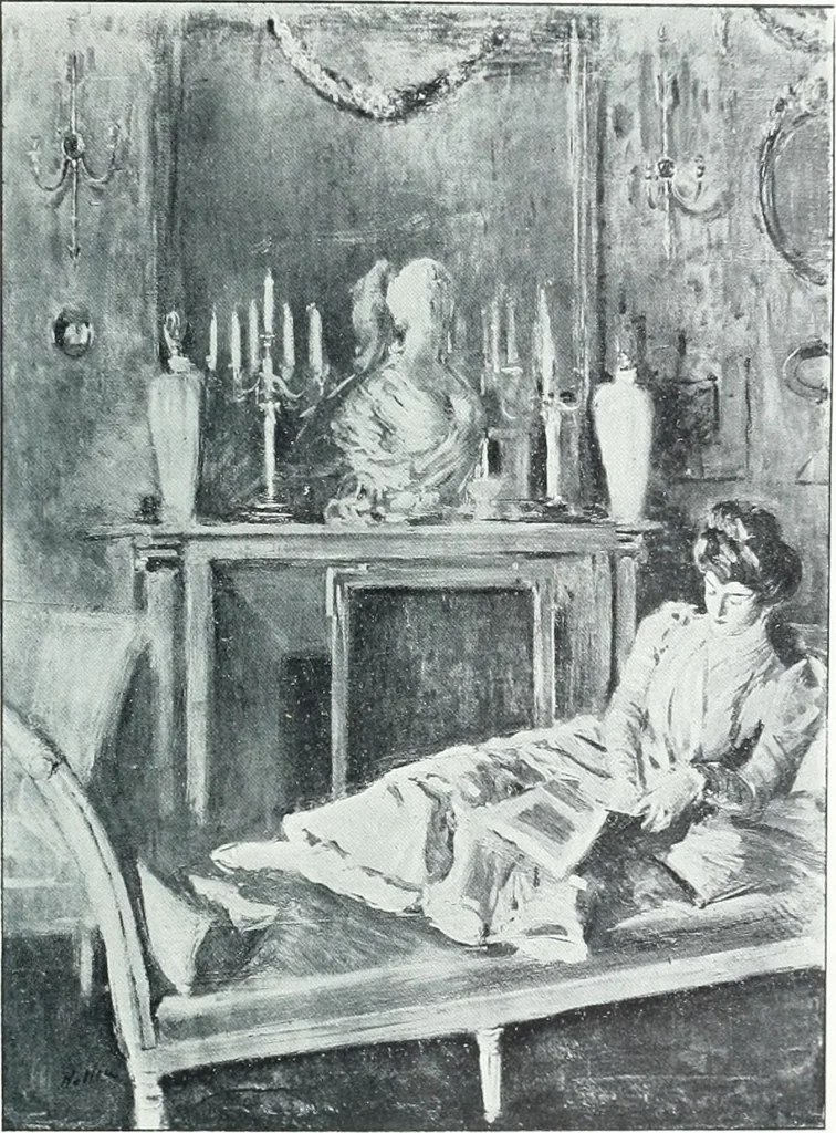 An illustration from Catalogue des tableaux modernes, aquarelles, pastels, dessins, sculptures, objets d'art, composant la collection de m. Arsène Alexandre et dont la vente aura lieu à Paris, Galerie Georges Petit ... les ... 18 et ... 19 mai 1903 .., 1903, leaf 46