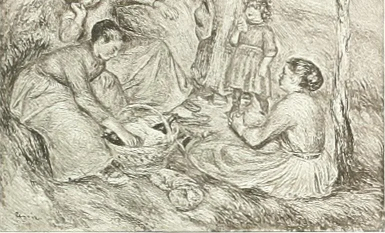 An illustration from Catalogue des tableaux modernes, aquarelles, pastels, dessins, sculptures, objets d'art, composant la collection de m. Arsène Alexandre et dont la vente aura lieu à Paris, Galerie Georges Petit ... les ... 18 et ... 19 mai 1903 .., 1903, leaf 64