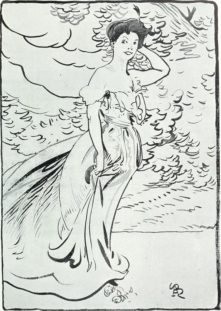 An illustration from Catalogue des tableaux modernes, aquarelles, pastels, dessins, sculptures, objets d'art, composant la collection de m. Arsène Alexandre et dont la vente aura lieu à Paris, Galerie Georges Petit ... les ... 18 et ... 19 mai 1903 .., 1903, leaf 94