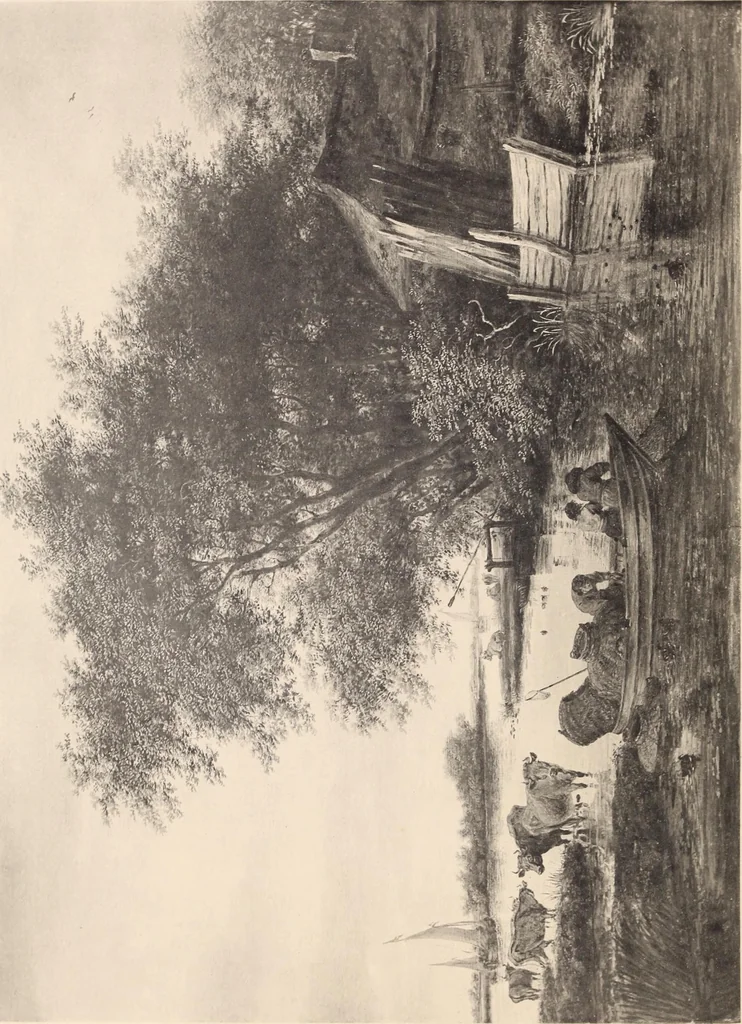An illustration from Catalogue des tableaux anciens et modernes : par Juan de Arellano, Goya, Van Goyen ... : dessins anciens et aquarelles modernes ... : le tout dépendant de l'imporante collection de M. D.-- de G.--, 1896, leaf 19