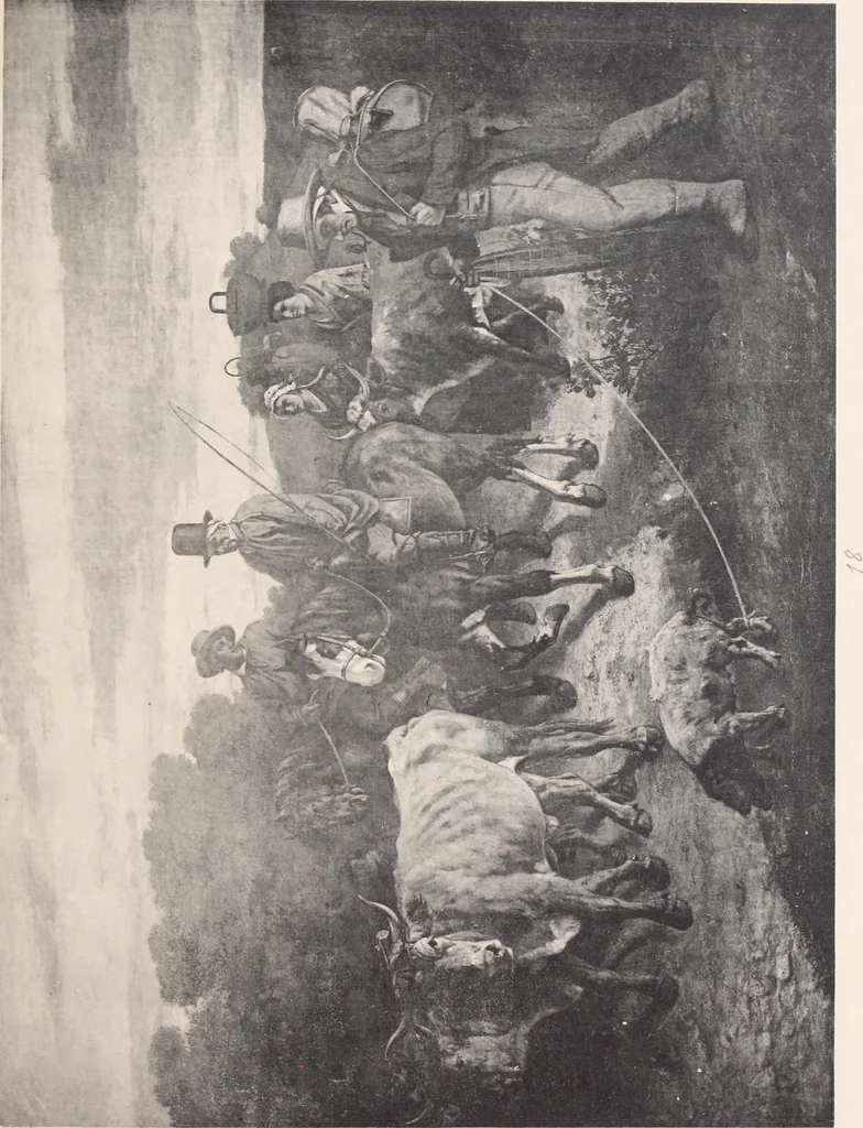 An illustration from Catalogue des tableaux anciens et modernes : par Juan de Arellano, Goya, Van Goyen ... : dessins anciens et aquarelles modernes ... : le tout dépendant de l'imporante collection de M. D.-- de G.--, 1896, leaf 44