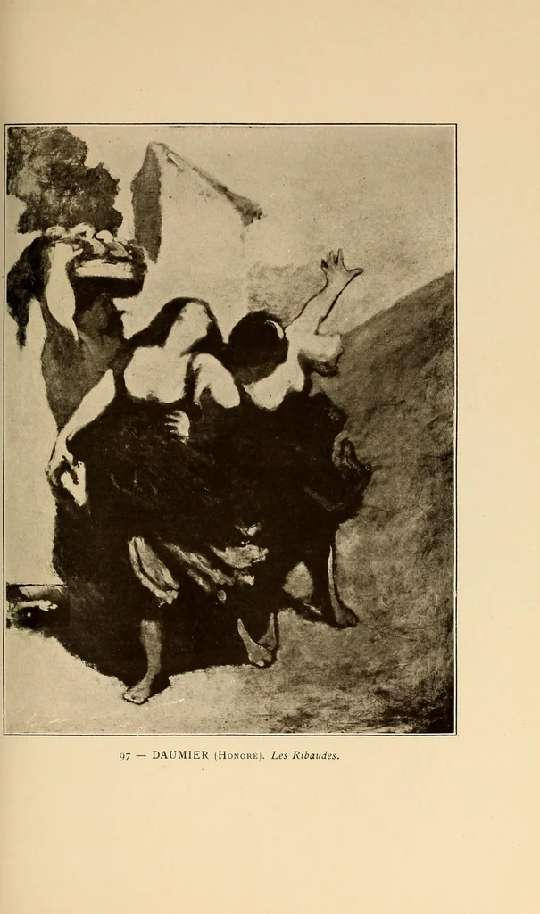 An illustration from Catalogue des tableaux modernes : aquarelles, pastels, dessins par Barye ... [et al.] : composant la collection de M. Hazard (première partie), 1919, leaf 101