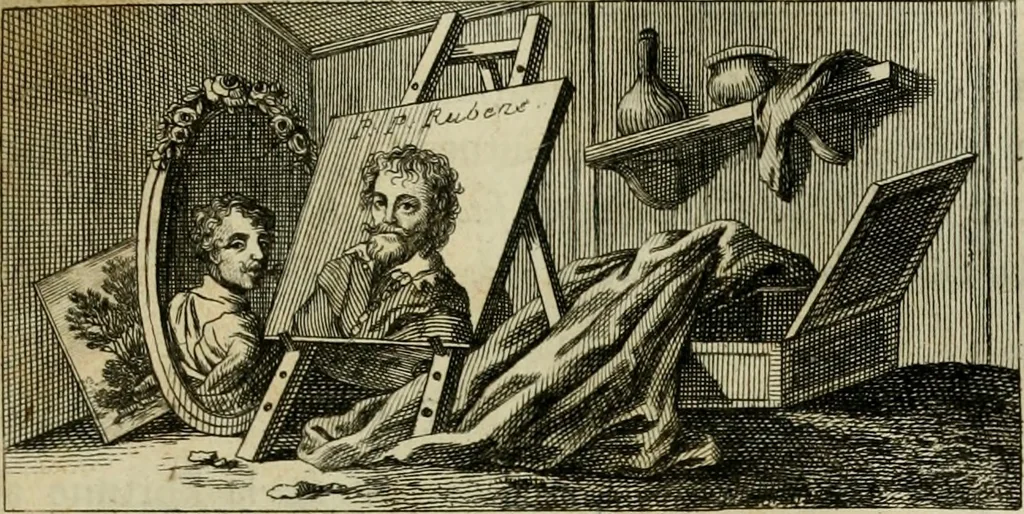 An illustration from Catalogue des tableaux de la Galerie impériale et royale de Vienne, 1784, leaf 120