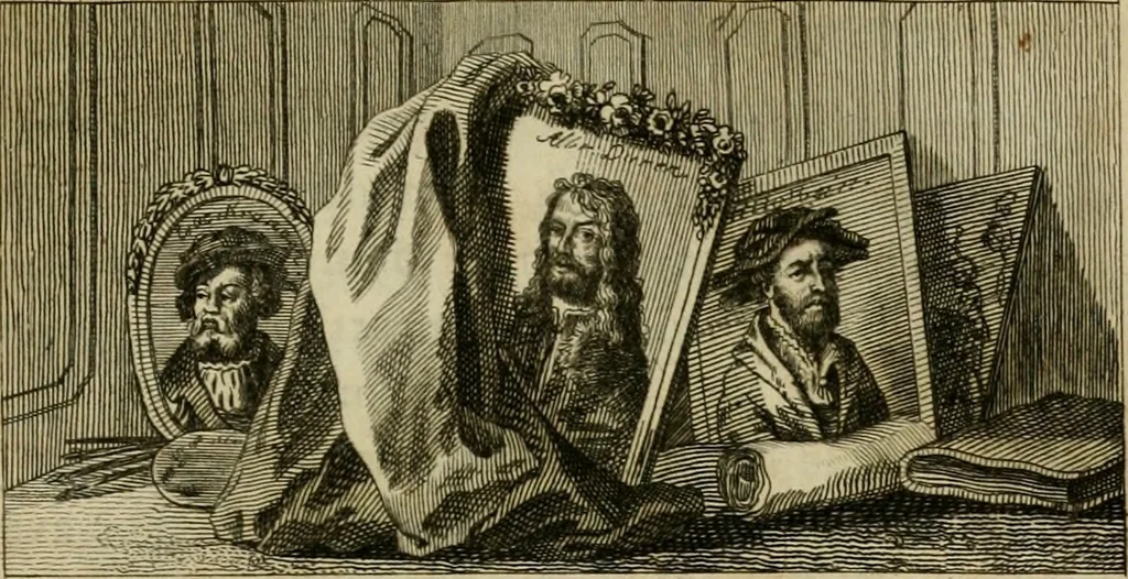 An illustration from Catalogue des tableaux de la Galerie impériale et royale de Vienne, 1784, leaf 266