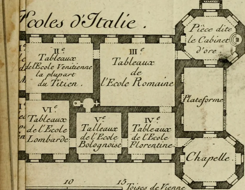 An illustration from Catalogue des tableaux de la Galerie impériale et royale de Vienne, 1784, leaf 424