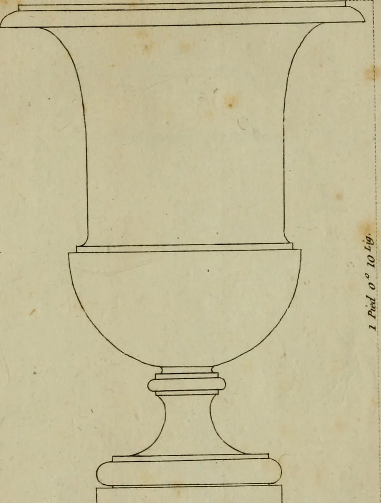An illustration from Catalogue des vases, colonnes, tables de marbres rares, figures de bronze ... & autres effets importants qui composent le cabinet de feu M. le duc d'Aumont, 1782, leaf 174