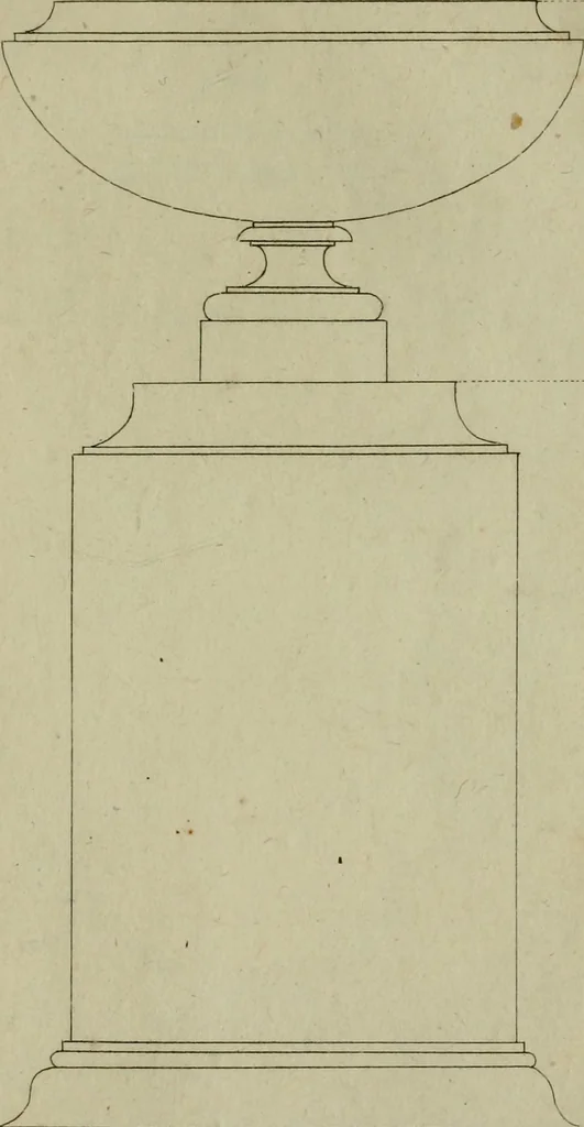 An illustration from Catalogue des vases, colonnes, tables de marbres rares, figures de bronze ... & autres effets importants qui composent le cabinet de feu M. le duc d'Aumont, 1782, leaf 186