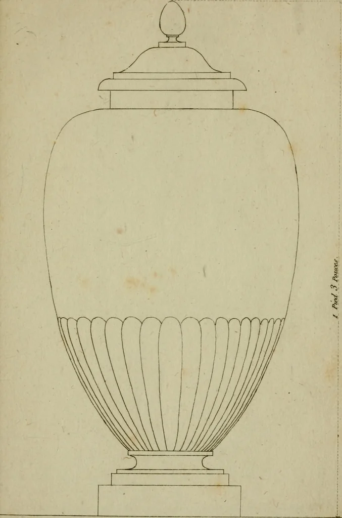 An illustration from Catalogue des vases, colonnes, tables de marbres rares, figures de bronze ... & autres effets importants qui composent le cabinet de feu M. le duc d'Aumont, 1782, leaf 194