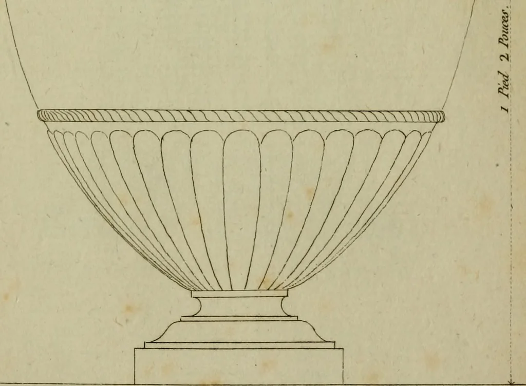 An illustration from Catalogue des vases, colonnes, tables de marbres rares, figures de bronze ... & autres effets importants qui composent le cabinet de feu M. le duc d'Aumont, 1782, leaf 206
