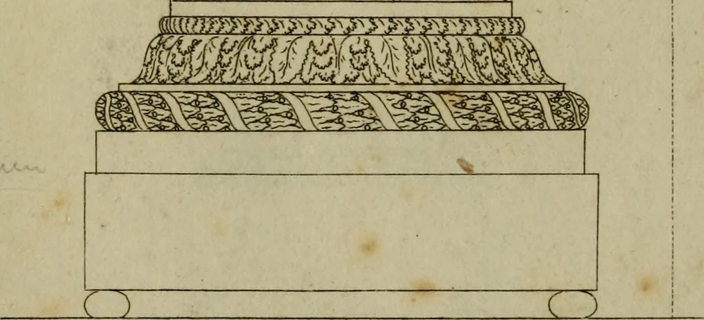 An illustration from Catalogue des vases, colonnes, tables de marbres rares, figures de bronze ... & autres effets importants qui composent le cabinet de feu M. le duc d'Aumont, 1782, leaf 208