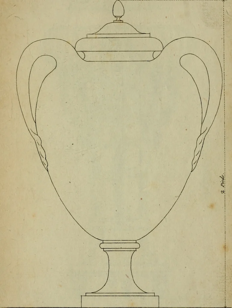 An illustration from Catalogue des vases, colonnes, tables de marbres rares, figures de bronze ... & autres effets importants qui composent le cabinet de feu M. le duc d'Aumont, 1782, leaf 212