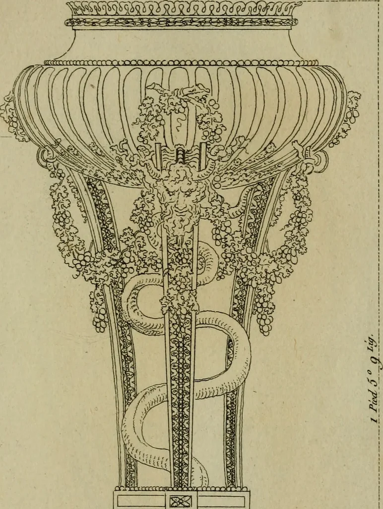 An illustration from Catalogue des vases, colonnes, tables de marbres rares, figures de bronze ... & autres effets importants qui composent le cabinet de feu M. le duc d'Aumont, 1782, leaf 214