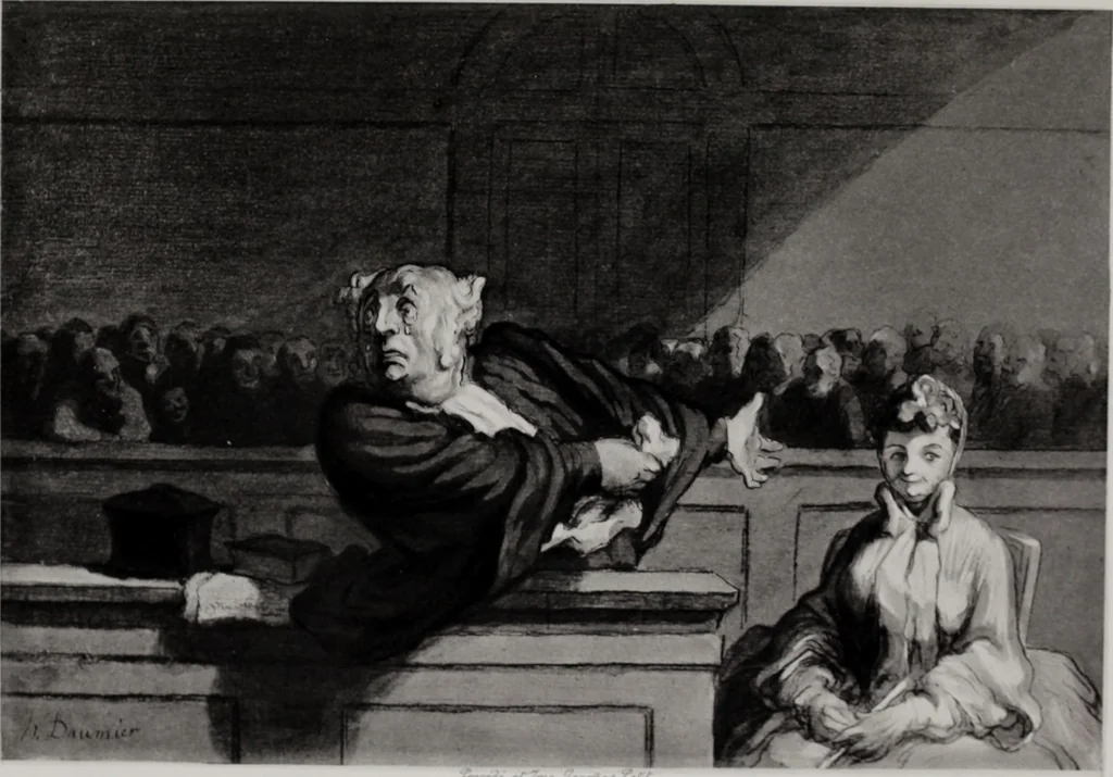 An illustration from Catalogue de tableaux modernes de premier ordre, pastels, aquarelles, dessins : œuvres importantes de: Besnard, Bonvin, Carriere, Cazin, Corot, Daubigny, Daumier, Degas, Diaz, Forain, Harpignies, Lebourg, Meissonier, Millet, Monet, Puvis de Chavannes, Théodore Rousseau, Renoir, Sisley, etc.; sculptures par Barye, Carriés, Dalou, Gémito, Rodin, 1897, leaf 222