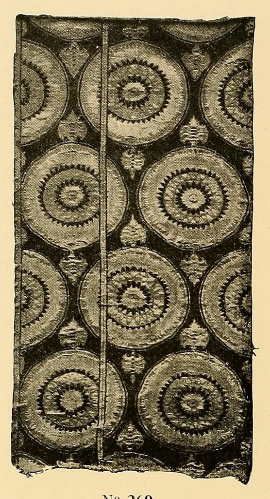 An illustration from Catalogue d'étoffes anciennes et modernes décrites, 1927, leaf 254