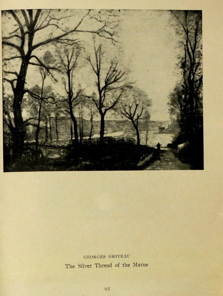 An illustration from Catalogue of an exhibition of paintings and sculpture from the Luxembourg Museum, Paris, of objects of decorative art from Mobilier National, the Gobelins and the Sèvres manufactories, of paintings, sculpture, and prints by contributing French and Belgian artists : forming the art collection exhibited by the French government at the Panama-Pacific Exposition, 1915, 1918, leaf 100