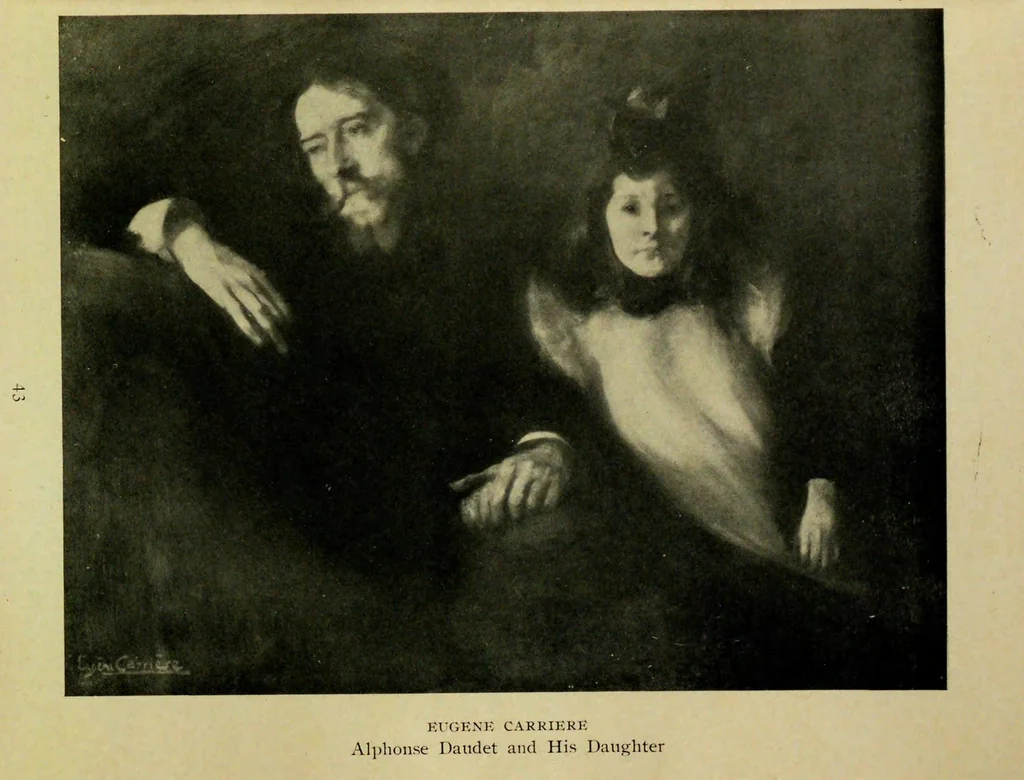 An illustration from Catalogue of an exhibition of paintings and sculpture from the Luxembourg Museum, Paris, of objects of decorative art from Mobilier National, the Gobelins and the Sèvres manufactories, of paintings, sculpture, and prints by contributing French and Belgian artists : forming the art collection exhibited by the French government at the Panama-Pacific Exposition, 1915, 1918, leaf 50